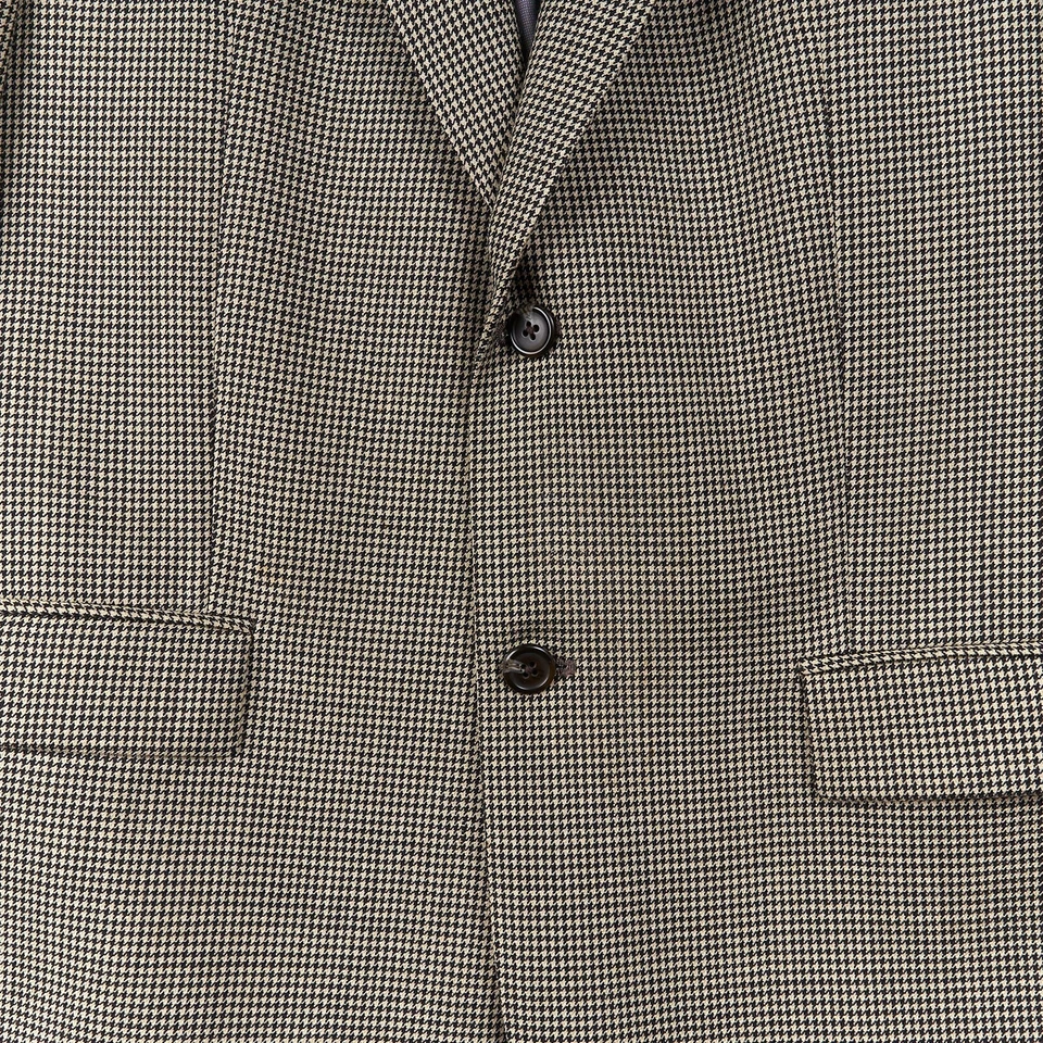 Blazer Ralph Lauren Hombre 41R Beige Negro Pata de Gallo Lana 2 Botones Abrigo Deportivo Foto 2 de 4