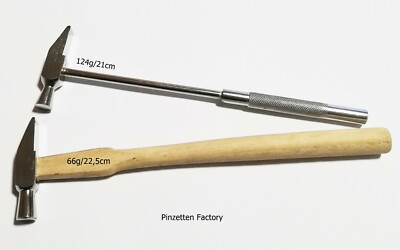 2er Juwelier/Uhrmacher Hammer SWISS STYLE (1x holzgriff und 1x stahlgriff)