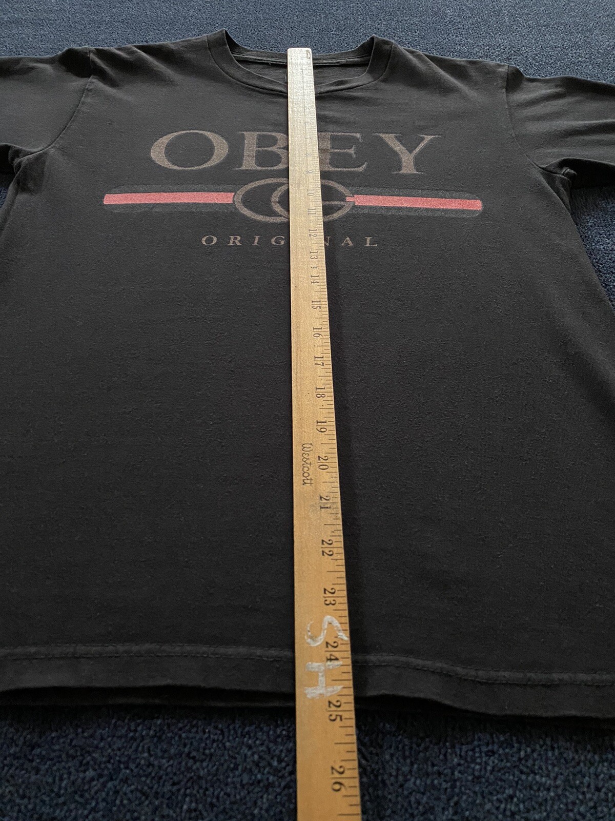 OBEY Propaganda Logo Shirt Black Mens Small Skate… - image 5