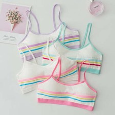 Set of 3 Junior Girls Multicolored Training Bras