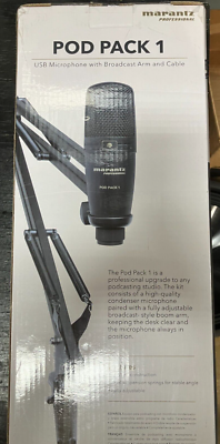 Marantz Professional Pod Pack 1 USB Microphone with Broadcast Stand & Cable