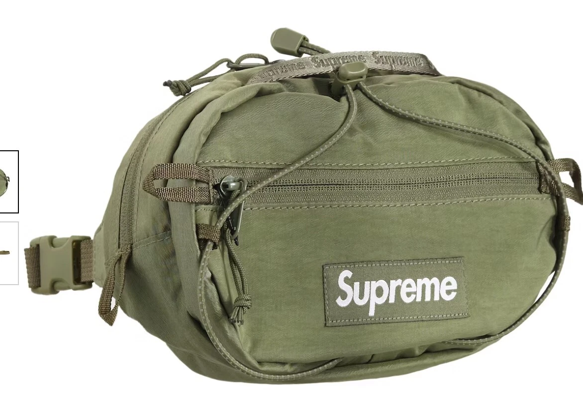 SUPREME PETIT SAC TAILLE/OLIVE/OS/FW20 (100%) AUTHENTIQUE/TOUT NEUF