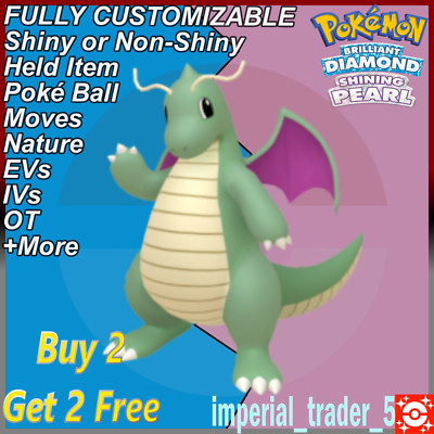 Pokemon Brilliant Diamond & Shining Pearl   Shiny Dragonite   6IV Customizable