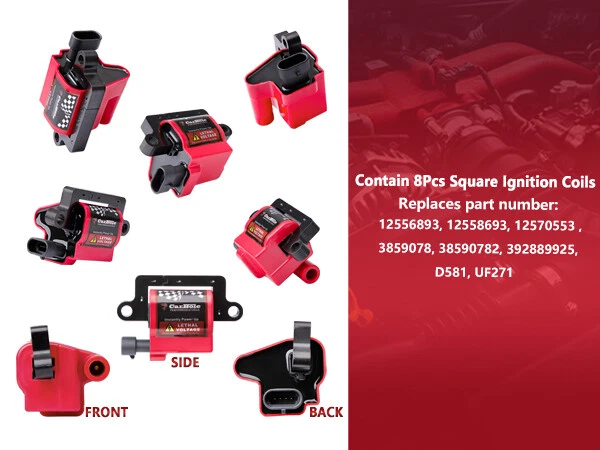 High Performance UF271 Ignition Coil+Spark Plug+Wire For Chevy GMC 4.8/5.3/6.0L - Image 4 of 4