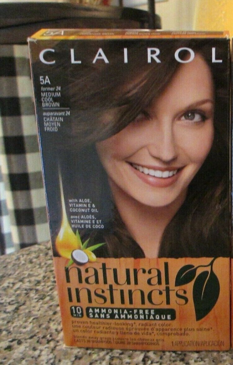 Clairol Natural Instincts Haircolor 5A former 24 Medium Cool Brown 