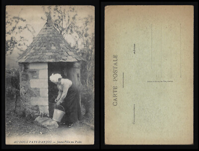 FRANCE - Au Doux Pays D'Anjou - Jeune Fille au Puits Postcard
