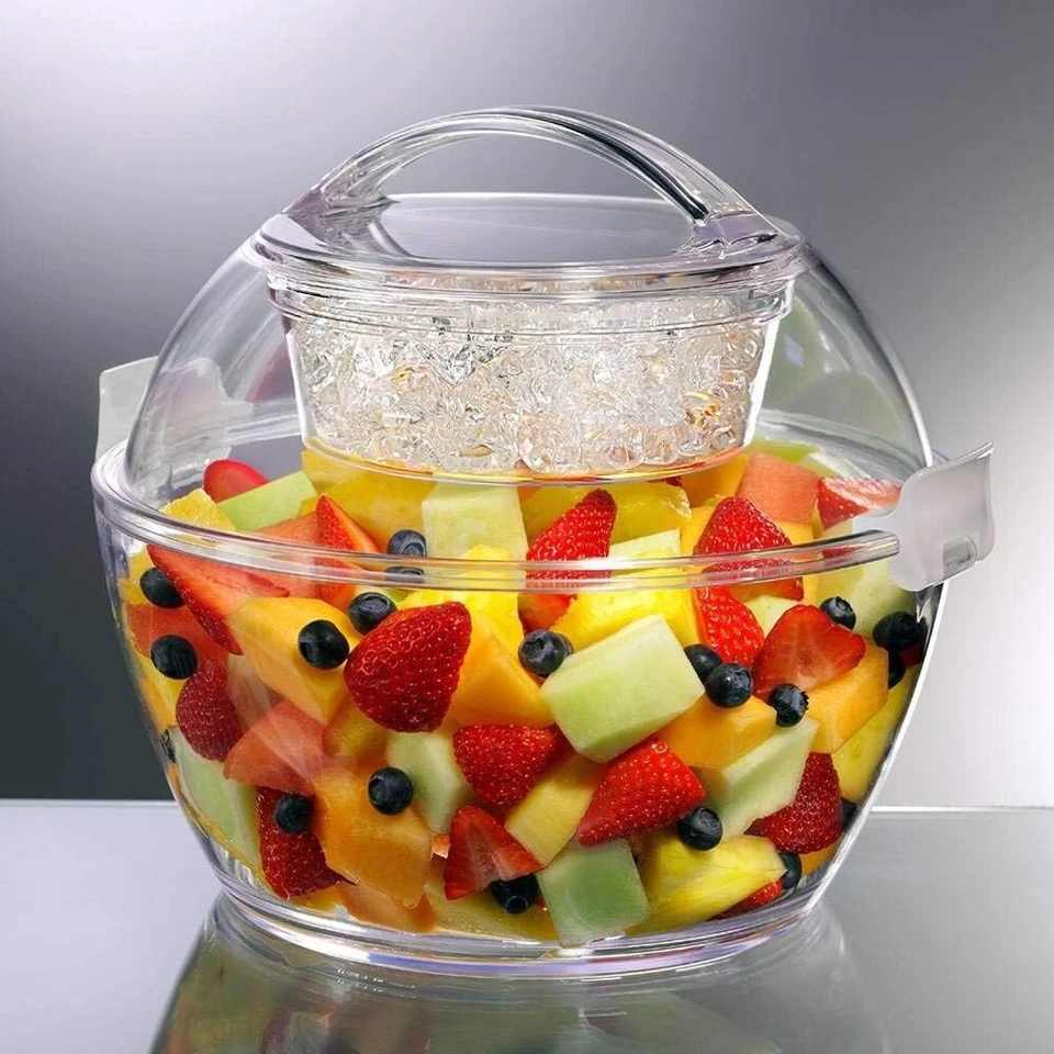 Prodyne Acrylic Iced Up Salad To Go Bowl, 5.5 Qt. - Image 2 of 3