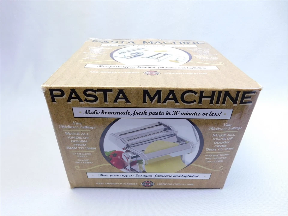 NORPRO Manual Pasta Machine Item #1049 Noodle Roller COMPLETE NEW In Box - Image 2 of 4