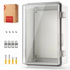 UL94-V0 Outdoor WiFi Enclosure Waterproof Router Junction Box, 11.4"x7.5"x5.5...