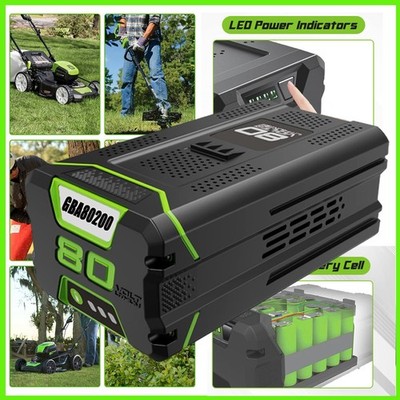 For Greenworks 8Ah GBA80200 GBA80600 Cordless Power Tools Rechargeable Battery