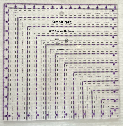 OmniCraft Omnigrid 12 1/2" Square Up Ruler LIMITED EDITION Quilting Excellent