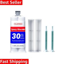 Versatile Clear Epoxy Adhesive - 1.76 oz for Plastic, Metal, and Wood Repairs