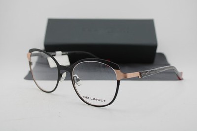 NEW BELLINGER DENMARK FLECKS C.9092 BLACK RED PINK AUTHENTIC EYEGLASSES 50-19