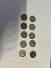 Lot of 10 Mercury Dimes 90% Silver 1916-1945 Mixed Dates