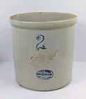 Vintage Red Wing Union Stoneware Crock 2 Gallon Antique Pottery No Cracks
