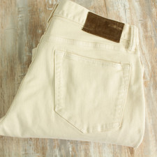 Todd Snyder Mens Chino Pants Size 30 Ivory 5-Pocket Slim Fit Stretch
