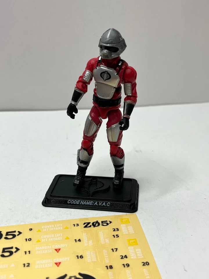 25TH ANNIVERSARY HASBRO G.I JOE COBRA FIREBAT JET W/ A.V.A.C. PILOT AVAC FIGURE - Image 4 of 4