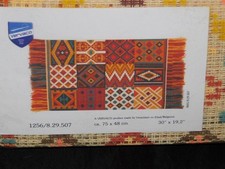 Vervaco Colorful Patchwork Latch Hook Rug Wall Hanging Kit NEW 30 x 19" Canvas