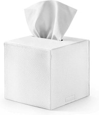 Tissue Box Cover Square,Leather Decorative Tissue Box Cover,Bathroom Decor