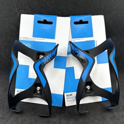 NOS PAIR of TWO Shimano PRO Alloy Cage Black & Blue Water Bottle Cages MSRP $40!