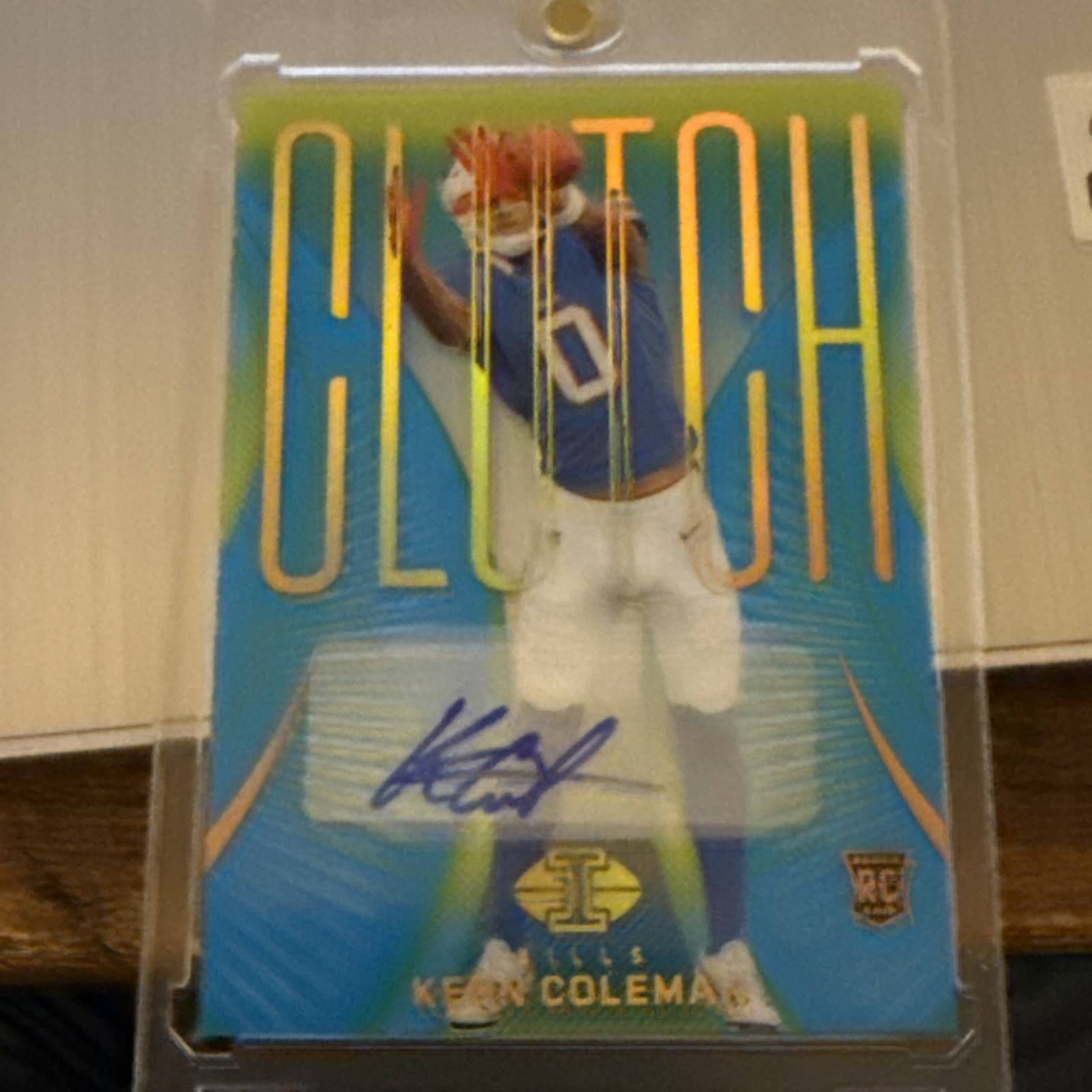 Keon Coleman Panini Illusions Clutch #5 Signature-Light Blue