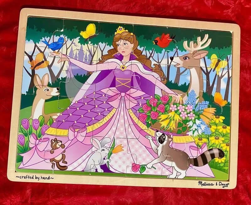 Melissa & Doug Woodland Princess 12" x 16” Wooden 24 Piece Frame Tray Puzzle - Image 3 of 4
