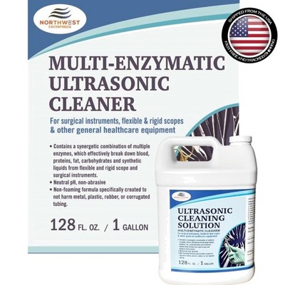 Neutral pH Ultrasonic Enzymatic Cleaner Solution - 1 Gallon for All Instruments