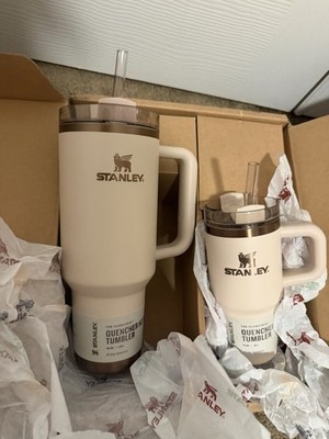 Stanley Quencher H2.0 Samesies Sip Set Beige Tumblers 40oz 14oz Set of 2