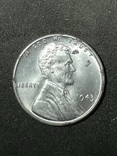 1943 Lincoln Wheat Penny Uncirculated US WW 2 Steel Cent
