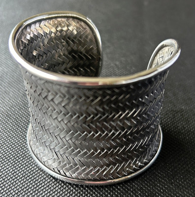 Vintage Sterling massiv Silber großes Armreif Armband gemarkt 925