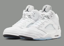 Nike Air Jordan 5 Retro Shoes White Metallic (2026) HQ7978-103 Men's Sizes NEW