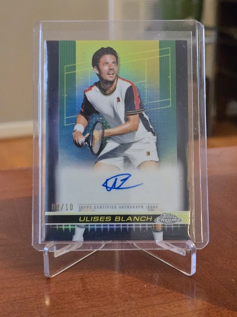 2024 Topps Chrome Tennis Ulises Blanch Black Refractor Autogramm /10