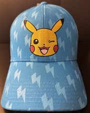 Bioworld Pokemon Pikachu Embroidered Hat, Blue/ Yellow One Size OSFM New