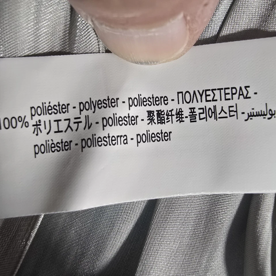 Blusa ZARA Plateada Líquida Satén Abotonada Para Mujer’s S Metálica Transparente Elegante Top Foto 4 de 4