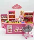 Vintage 1992 Barbie Supermarket Playset 7573 Grocery Store Food Shopping Cart