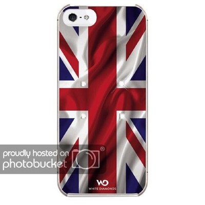 White Diamonds Cover für iPhone 5/5S Hülle Tasche Schutzhülle Flagge England UK