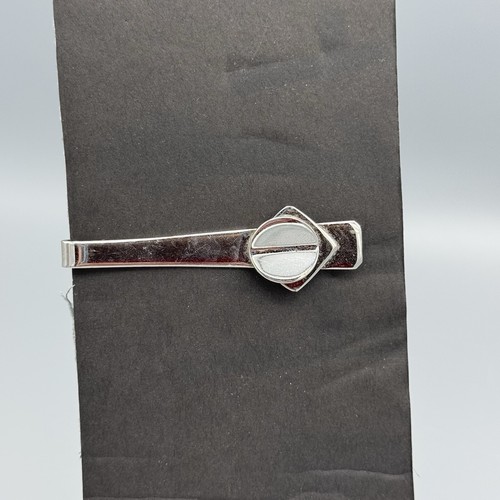 Vtg Resta Tie Bar Clip Clasp Silver Tone Pilots Unisex Retro Hollywood 2.75" L - Picture 2 of 6