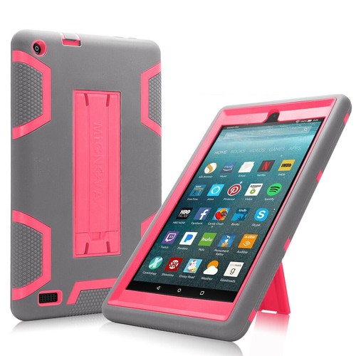 For Amazon Fire 7 Fire HD 8 HD 10 Plus Case Hybrid Protective Rugged Hard Back - Picture 50 of 149
