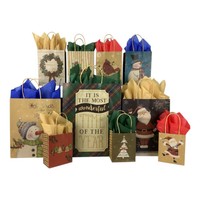 Set Of Christmas Gift Bags And Tissue Paper (10 Bags + Tissue Holiday Kraft) on sale Set Of Christmas Gift Bags And Tissue Paper (10 Bags + Tissue Holiday Kraft) on sale