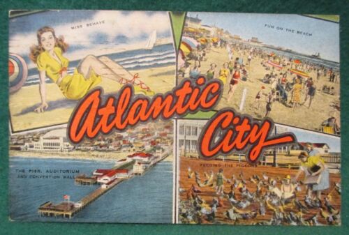 Estate Sale ~ Vintage Large Letter Postcard - Atlantic City - 1948 - Picture 1 of 2