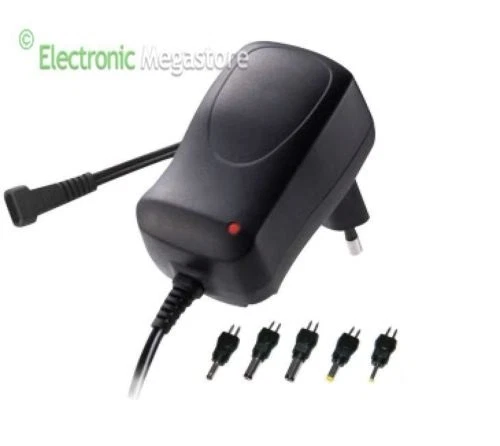 ALCAPOWER Alimentatore regolabile trasformatore switching 3 4,5 5 6 7,5 9 12Volt 1000mA 1A