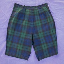 50's 60's Black Watch Tartan Shorts  S