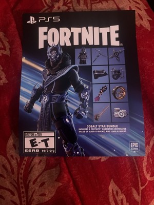 Fortnite Cobalt Star Bundle Code + 1000 V Bucks (Unscratched) PS5 Exclusive NEW!