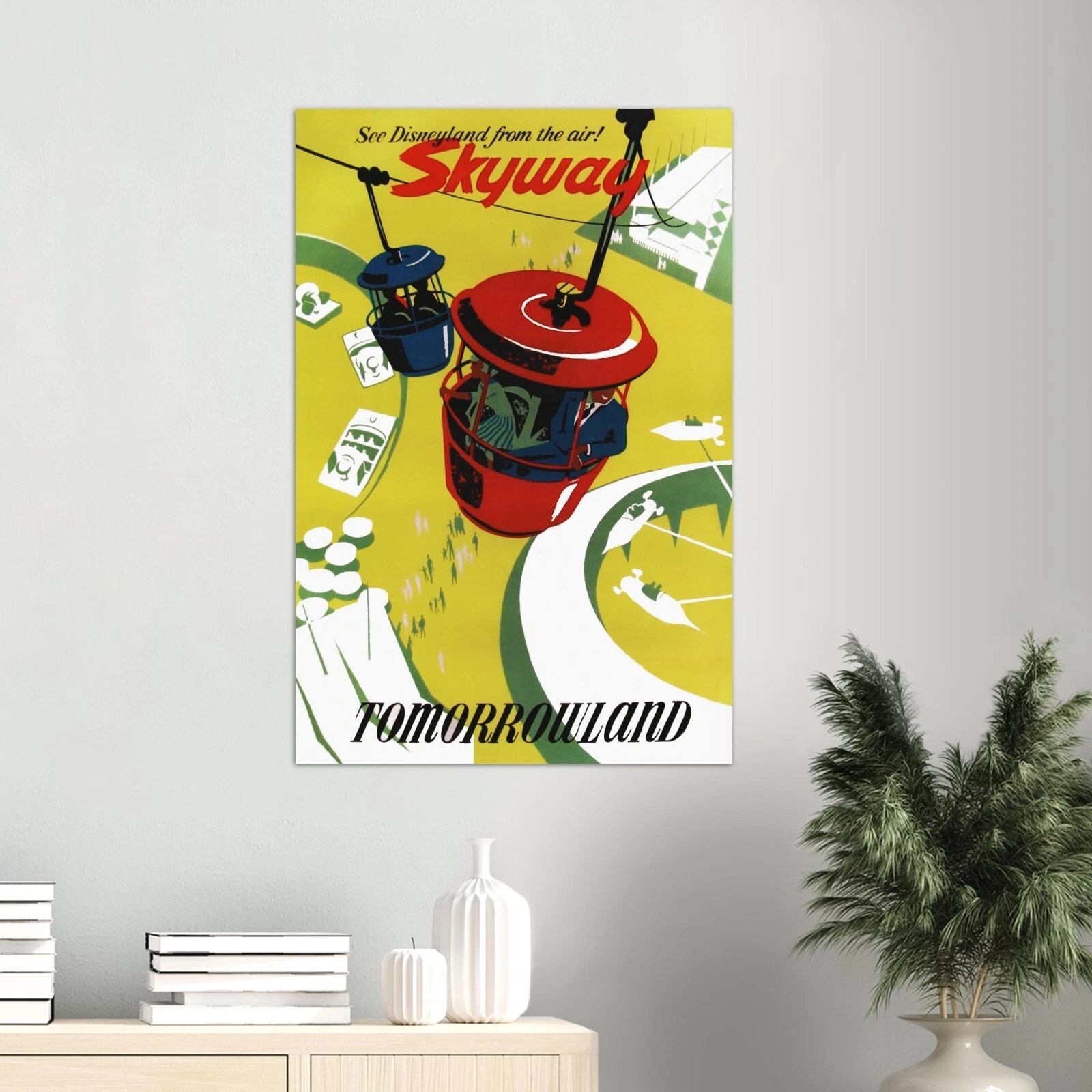 Disney Skyway Attraction Vintage Poster