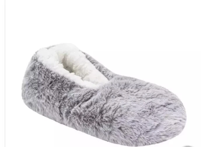 NWT Lemon Womens Faux Fur Non-Slip Slipper Socks Size 5-7 (S/M) Gray $40 11HL358 - Image 2 of 4