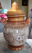 Rumtopf großes glasiertes Glas mit Deckel und Kürbis Design