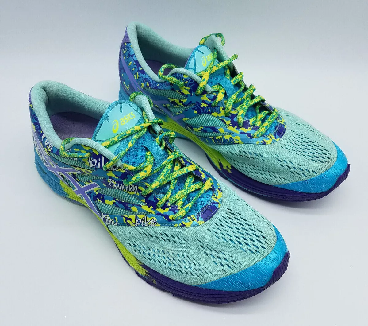 Asics Gel Noosa 10 Women&#039;s Triathlon Running Shoes Size 11 Blue T580N eBay