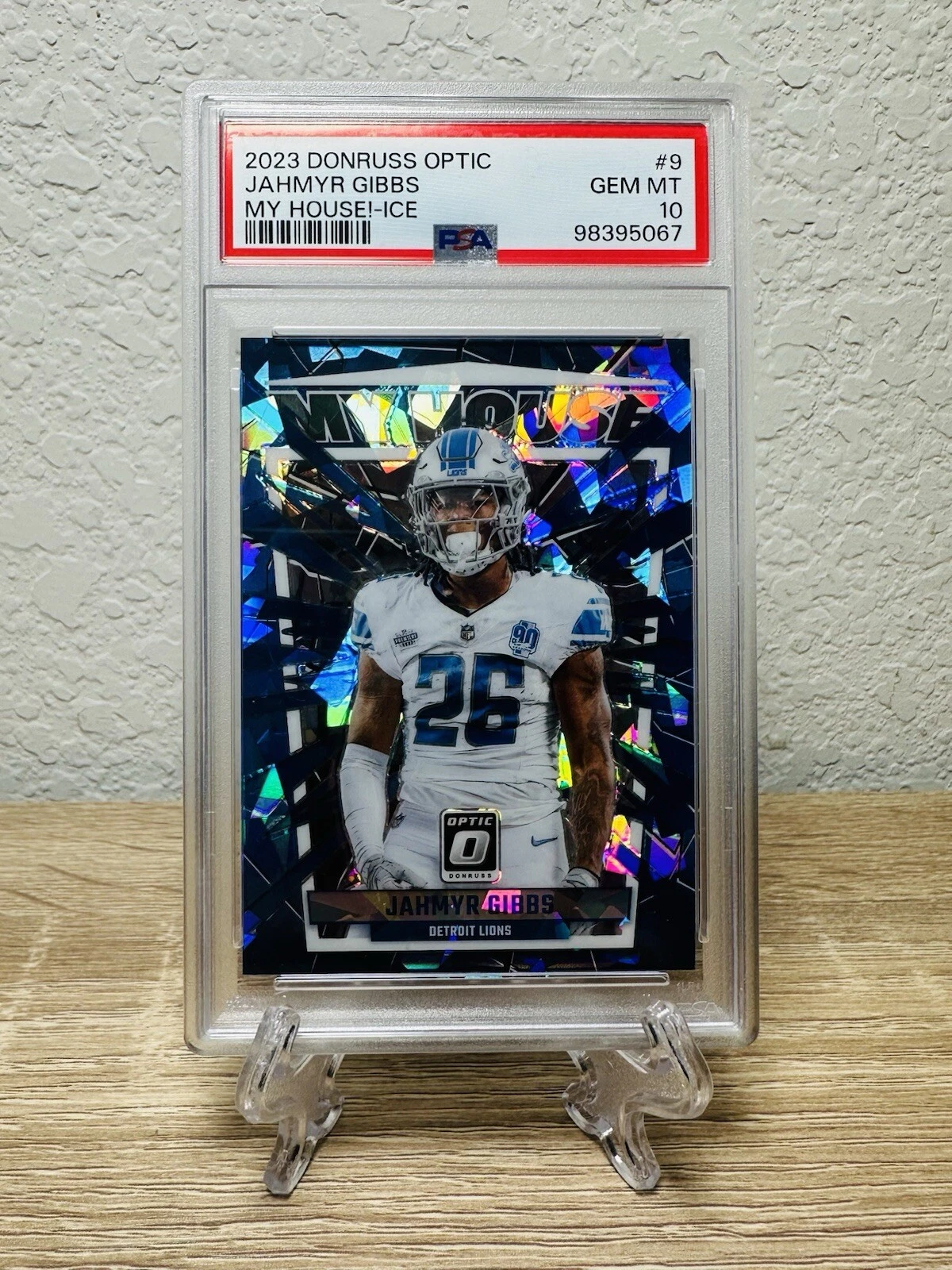 Jahmyr Gibbs Panini Donruss Optic My House! #9 Ice