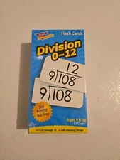 TREND FLASH CARDS / DIVISION 0 TO 12 / SET OF 91 / SKILL BUILDING  TEST PREP