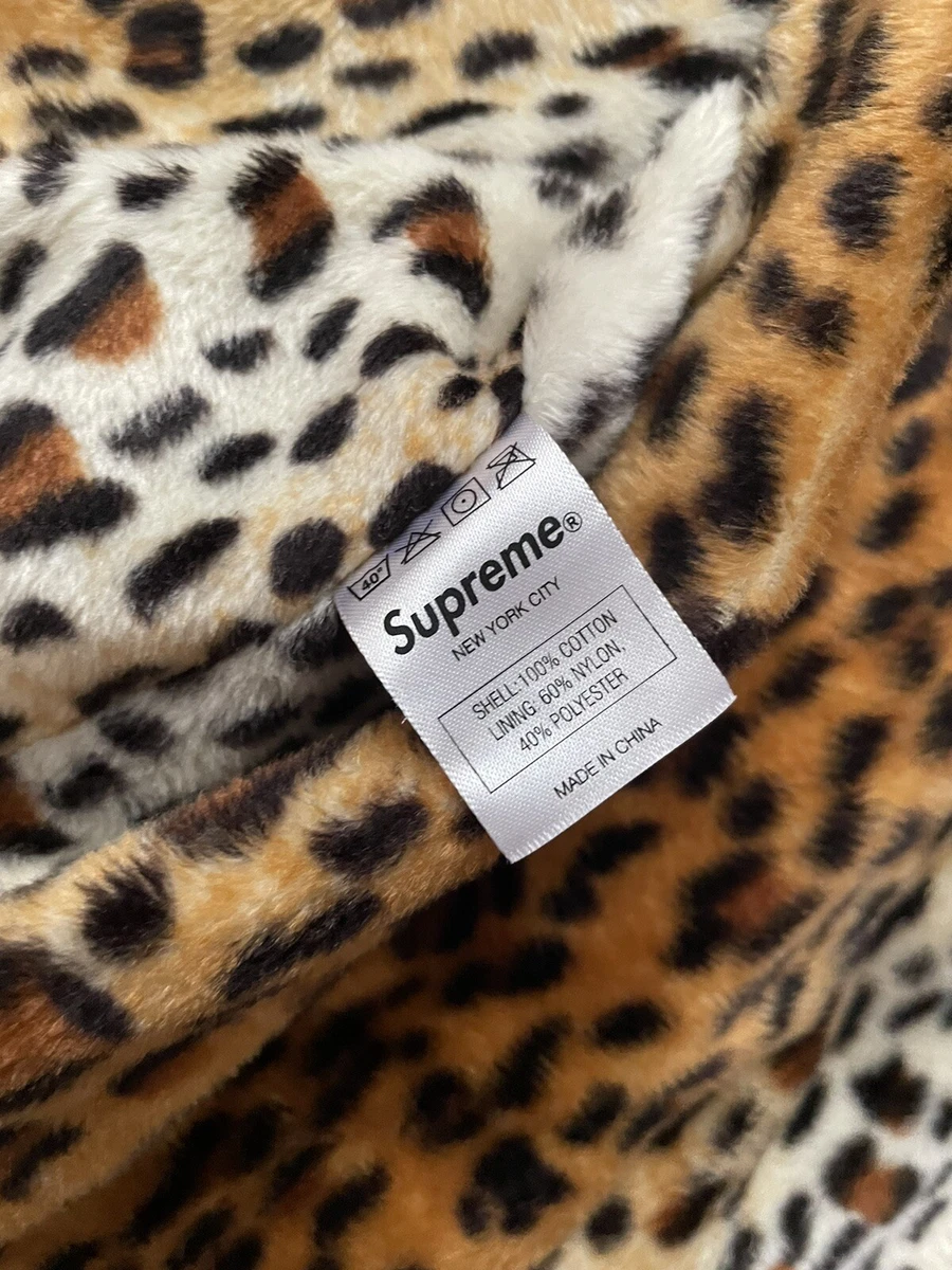Supreme FW 2010 Leopard Lined Coaches Jacket Size XL Box logo Varsity Trench